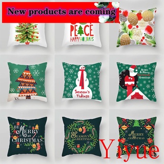 Sofa pillow cover digital printing cushion cover Christmas Snowman tree pillow cover Amazon popular home decoration cushion waist pillow cover no pillow core