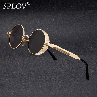 splov vintage redondo polarizado gafas de sol retro steampunk gafas de sol para hombres mujeres pequeño círculo de metal gafas de conducción uv400
