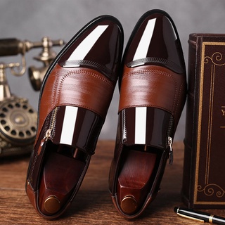 Zapatos de cuero de los hombres de negocios zapatos de vestir casual juventud conjunto de pies de los hombres zapatos de papá zapatos de trabajo todo-partido zapatos de moda (1)