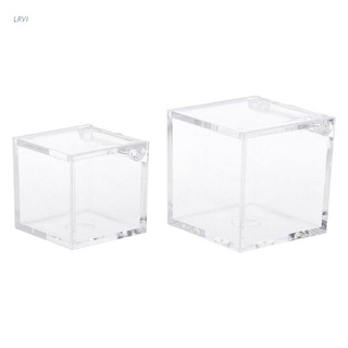 lrv cubo transparente de boda favor caramelo caja de plástico transparente transparente cajas de regalo de navidad bebé ducha