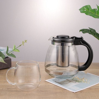 [JULY ONLY] 1500ml Glass Teapot Dishwasher Safe Heat Resistant Tea Maker Kung Fu Tea Pot