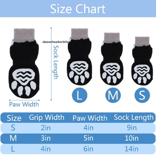 Desertwaterbliss Anti-Slip Dog Socks Pet Socks Paw Protection Dog Socks with Rubber Reinforcement DWB