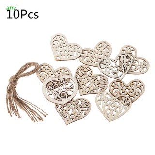 any 10pcs Laser Cut Wood Embellishment Wooden Lace hollow heart Shape Craft Wedding Decor
