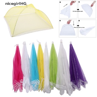 [nicegirlhg] malla pantalla proteger alimentos cubierta plegable red paraguas cocina picnic comida cubierta recomendada