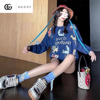 💥 Alta Calidad 💥 Suéter Gucci Suéter Unisex Moda Manga Larga Suéter De Punto Cálido (3)