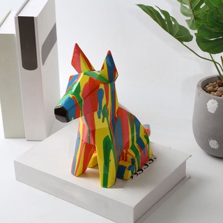 [july only] estatuilla de perro moderno animal escultura estatuas resina hogar sala de estar decoración