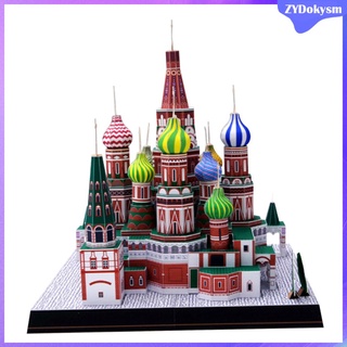 diy 3d ruso basilio\ catedral modelo rompecabezas juguete decoración de escritorio regalos