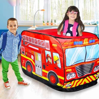 Tienda de campaña para niños camión de bomberos