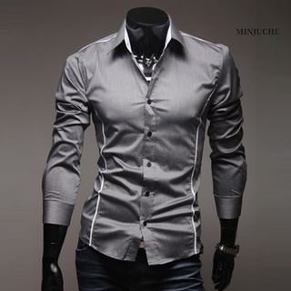 Camisa De color sólido Para hombre/Formal/ejercicio Para trabajo (3)