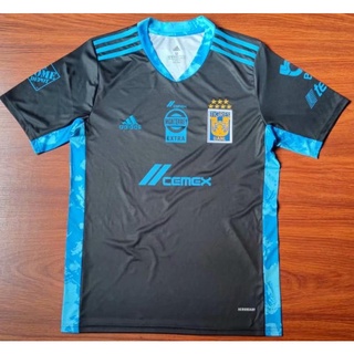 tigres uanl 2020 - 2021 portero jersey de fútbol azul (1)