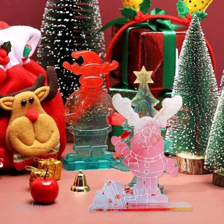 Canylm Christmas Theme Epoxy Resin Mold Xmas Elk Silicone Mould DIY Crafts Home Party Table Decor Ornaments Casting Tool