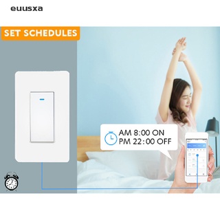 euusxa smart wifi luz interruptor de pared panel remoto control táctil para alexa google home mx