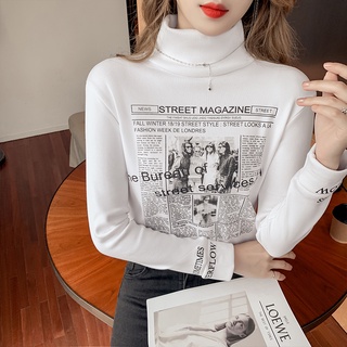 Coreano chica de manga larga t-shirt estilo coreano de las mujeres t-shirt de cosecha propia de las mujeres tee de moda Casual Tops (4)