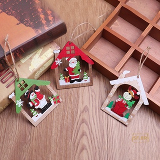 Lindo mini Ornamentos De madera De colores Para decoración De fiesta De navidad/jardín De niños (2)
