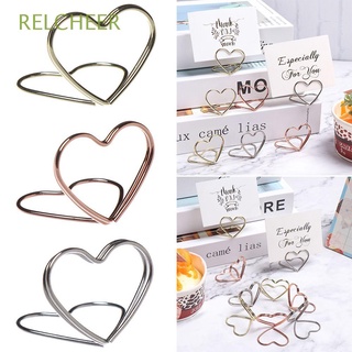 RELCHEER 1pcs Metallic Place Card Romantic Table Numbers Holder Clamps Stand Paper Clamp Fashion Ring Shape Rose Gold Desktop Decoration Wedding Supplies Photos Clips/Multicolor
