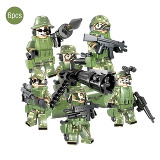 Minifiguras de BattleField SWAT militar soldado misión juguetes compatibles con Lego ladrillo regalo