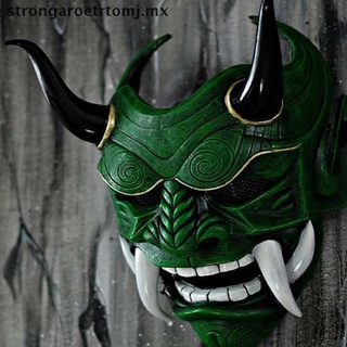 [bueno] máscara de máscara de halloween hannya fantasma japonés prajna máscaras de media cara samurai mx