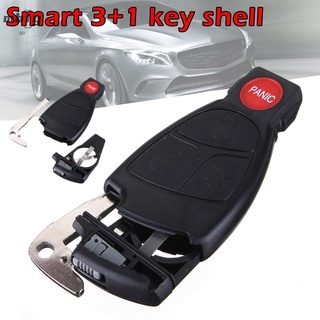 Mg 3+1 botón de pánico coche Smart Key Remote Keyless Entry Fob Case Shell para Mercedes Benz @MY