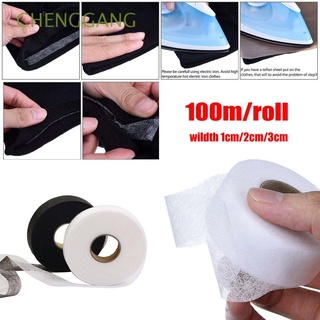 CHENGGANG 100meters Liner Iron On Wonder Web Fabric Roll Single-sided Adhesive Non-woven Sewing DIY Turn Up Hem