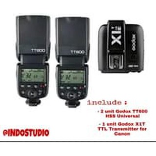 (Flash) Godox TT600 paquete 2pc + 1pc gatillo Godox X1T TTL para Canon