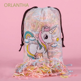 ORLANTHA Cute Storage Bag Cartoon Unicorn Drawstring Organizer Shoe Bag Travel Waterproof Rainbow Animal Wash Toiletry Handbag