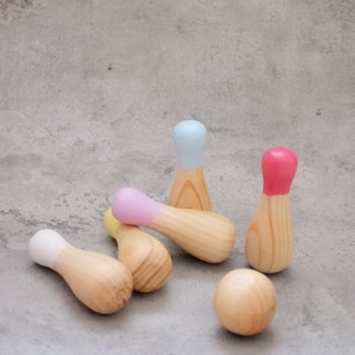 Bolos de madera - juguetes de bolos de madera - juego de pretender - Montessori Toys