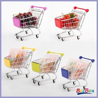 Beebox 2 pzs Mini carrito Azul De Supermercado Rosa carrito De Compras Organizador De juguete Pretend
