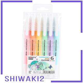 [SHIWAKI2] Paquete de 6 rotuladores marcadores de oficina suministros de escritura Multicolor rotulador