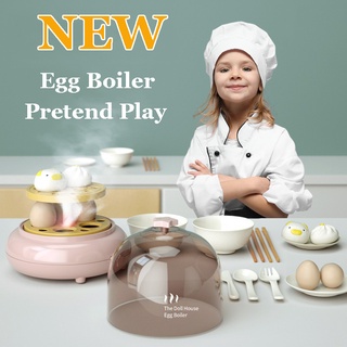 juguete de cocina niña pretender juego de simulación huevo caldera con luz de sonido juego de casa para niños regalo de navidad