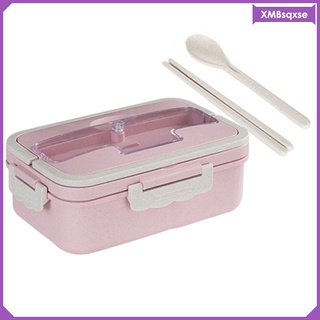 [QXSE] Bento Lunch Box with Handle Storage with Spoon Chopsticks for Kids Adults Student Office Worker Lunch Box with