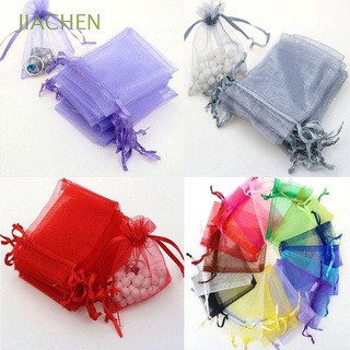 jiachen bolsas de regalo de lujo para fiestas, bolsas de caramelo, joyería, navidad, 50 unidades, diseño de organza, multicolor (1)