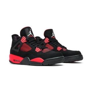 ventas calientes Nike Air Jordan IV 4 Retro negro rojo Thunder Perfect Kick Original PK