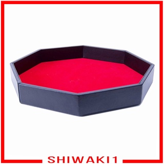 [SHIWAKI1] Bandeja Octagonal portátil de terciopelo rojo para juegos de mesa RPG y D&D