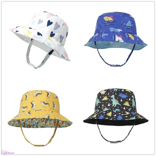 Sombreros De Bebé Niños Cubo Gorras Ajustable Niña Revesible Sombrero De Sol Niño Pescador Panamás (1)