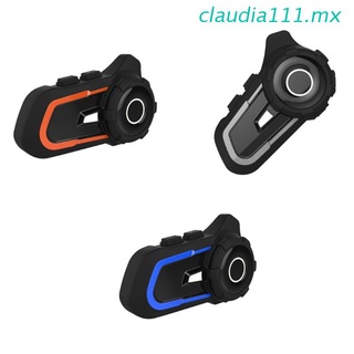claudia111 auriculares compatibles con bluetooth 5.1 auriculares casco de motocicleta intercomunicador azul gris naranja