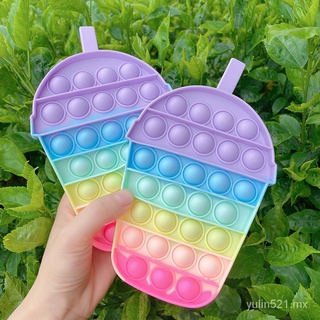 🔥Stock listo🔥pop it colorido tie dye pop su fidget juguetes murah fidget juguetes arco iris manzana murah empuje burbuja estrés popit juguetes tiktok