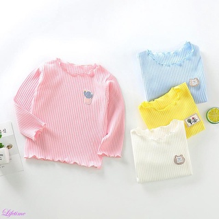 Otoño bebé niña larga llamarada manga camisetas niños Tops camisetas Casual blusa bayi baju (5)