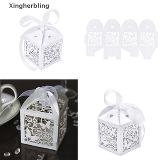xlmx 10/50/100pcs boda fiesta favor mariposa papel caramelo cajas de regalo con cinta caliente