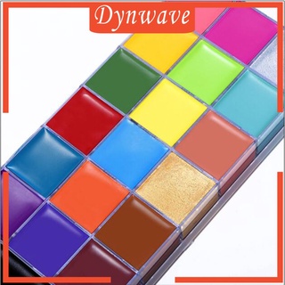 [DYNWAVE] Paleta de 20 colores para pintura corporal facial, juego de pintura segura para fiesta de Halloween