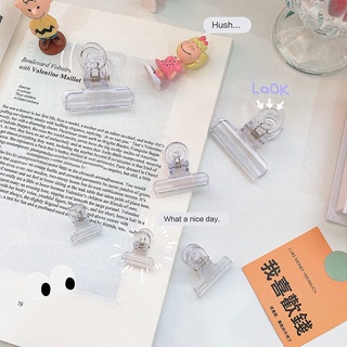 transparente clip creativo plástico snack sellador suministros de oficina archivo libro larga cola clip-All (4)