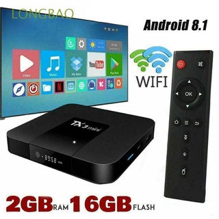 LONGBAO 1GB + 8GB Caja de Smart TV WIFI Receptores de TV Caja de TV Equipos de video 4K 2GB + 16GB Reproductor multimedia HD TX3 Mini Reproductor multimedia