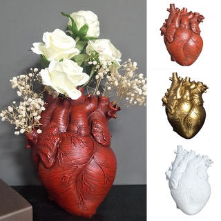 maceta creativa de simulación en forma de corazón florero de resina anatómica órgano maceta adorno para el hogar halloween