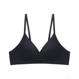 French Triangle Cup Cotton Small Chest Underwear Female Invisible Girl Bra Thin Sexy Bra Without Steel Ring Bra wishmore1.mx
