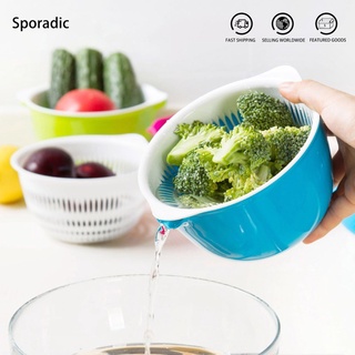 sporadic dual - uso de cocina plato de lavado de frutas cesta de drenaje de agua de lavado de arroz