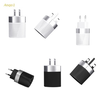 Anqo1 European Standard American Standard and British Standard Charger 2.4A Charger Cube USB Plug Charging Block