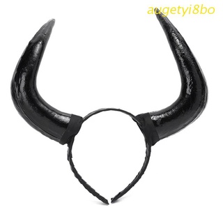 augetyi8bo Long Ox Horn Headwear Cosplay Horn Headband Party Supplies for Halloween