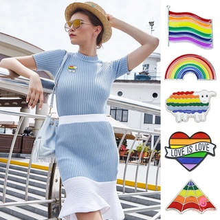 Rainbow Lapel Pin Fashion Cartoon Enamel Brooch Pins Badge Set for Bags Backpacks Jackets Denim Shirt Collar Gifts