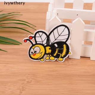 Ivywthery bee embroidered sew iron on patches set badge bag fabric applique craft DIY MX