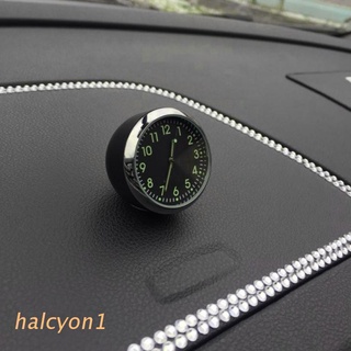 HALCY Mini luminoso coche reloj de cuarzo exquisito reloj Digital Universal bolsillo Stick-On reloj para coche barco bicicleta casa sincronización