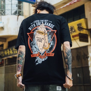 Camiseta De Manga corta con estampado Hip-Hop para hombre